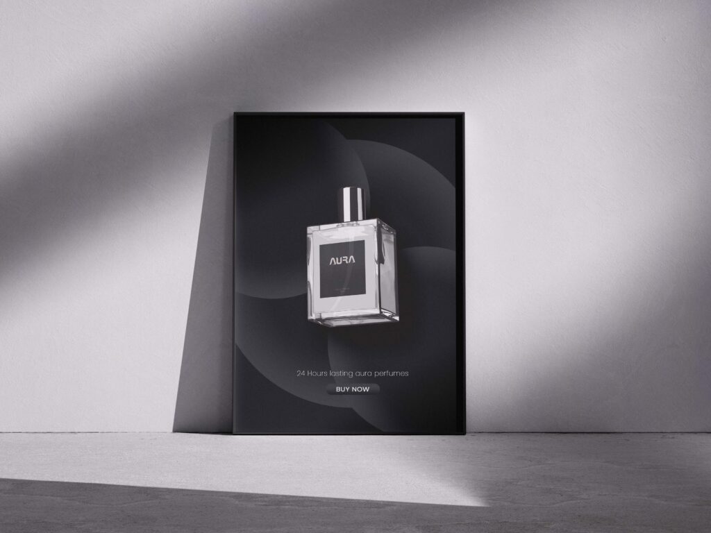 poster on the floor mockup 1